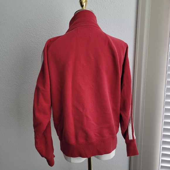 Banner 47 Texas Rangers Red Baseball Full Zip Sweater Size Large - Picture 3 of 7